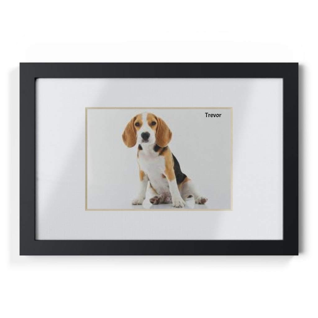 Framed Poster — Personalized Pet Photo Print (Black Frame)