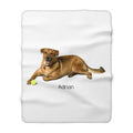 Personalized Sherpa Blanket – Custom Name Pet Photo Fleece Throw