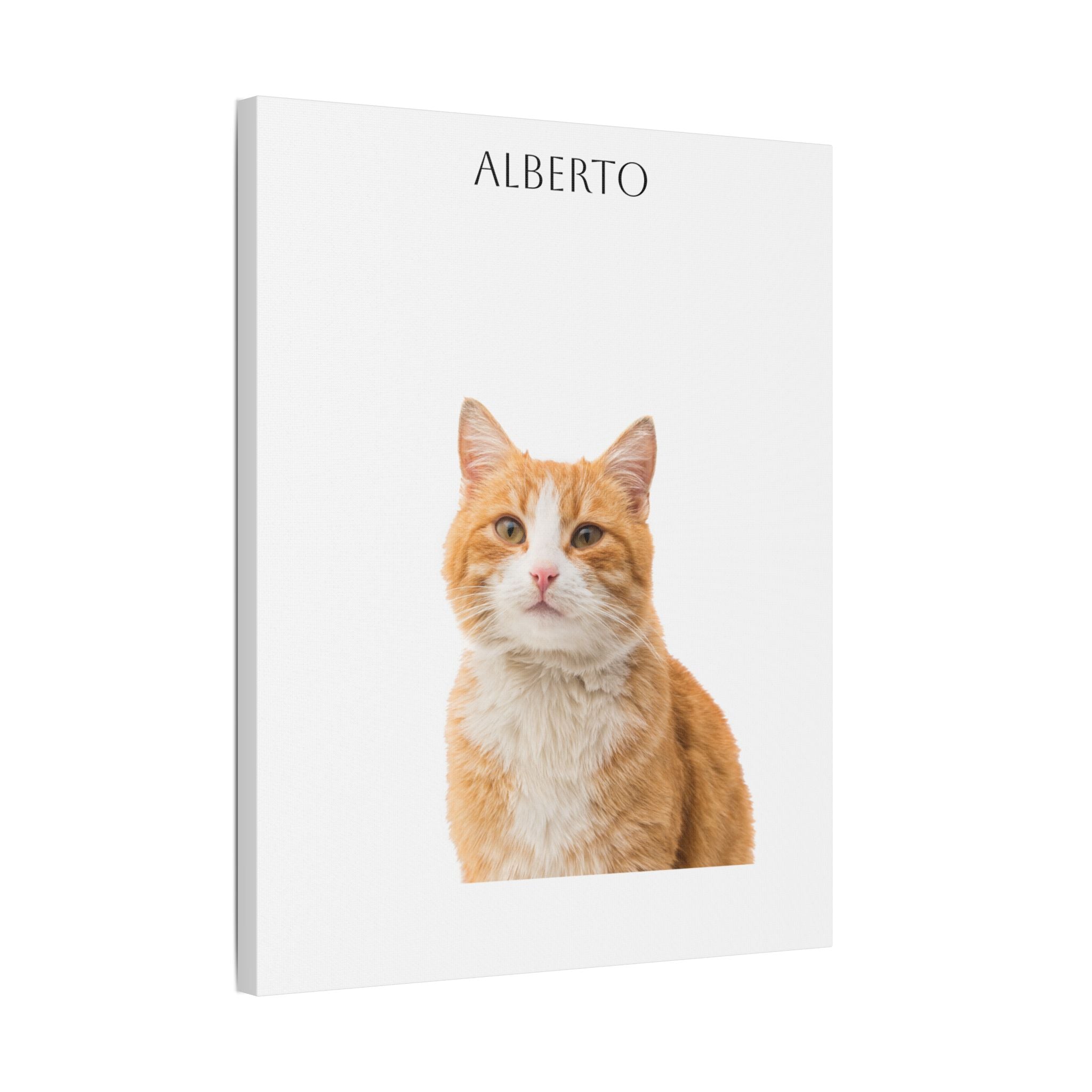 Pet Portrait Satin Canvas (Stretched)