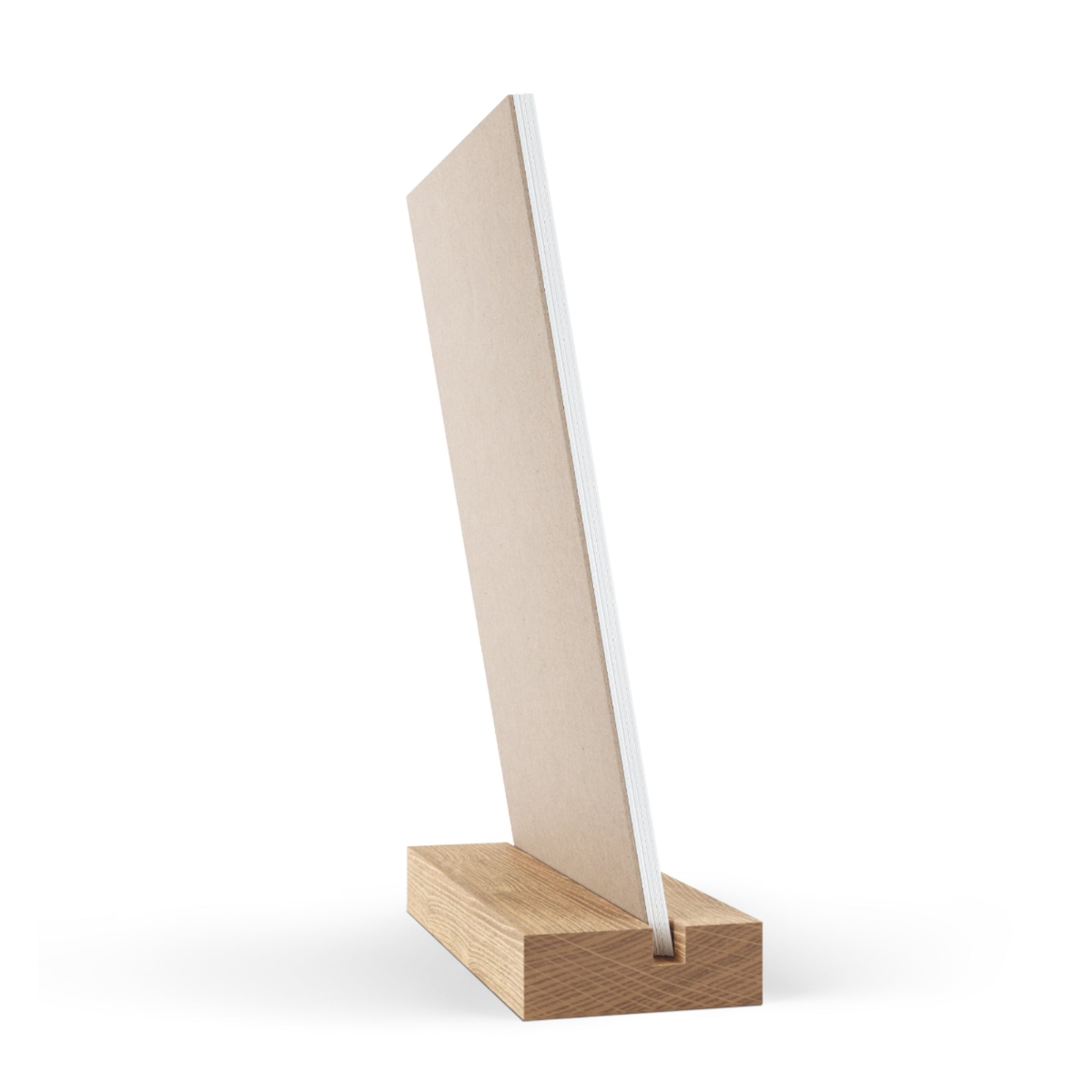 Vertical Desk Calendar - Minimal Photo Calendar with Wooden Stand (Monthly)