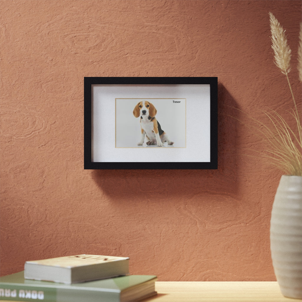 Framed Poster — Personalized Pet Photo Print (Black Frame)