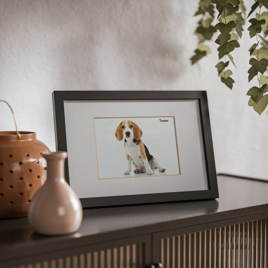 Framed Poster — Personalized Pet Photo Print (Black Frame)